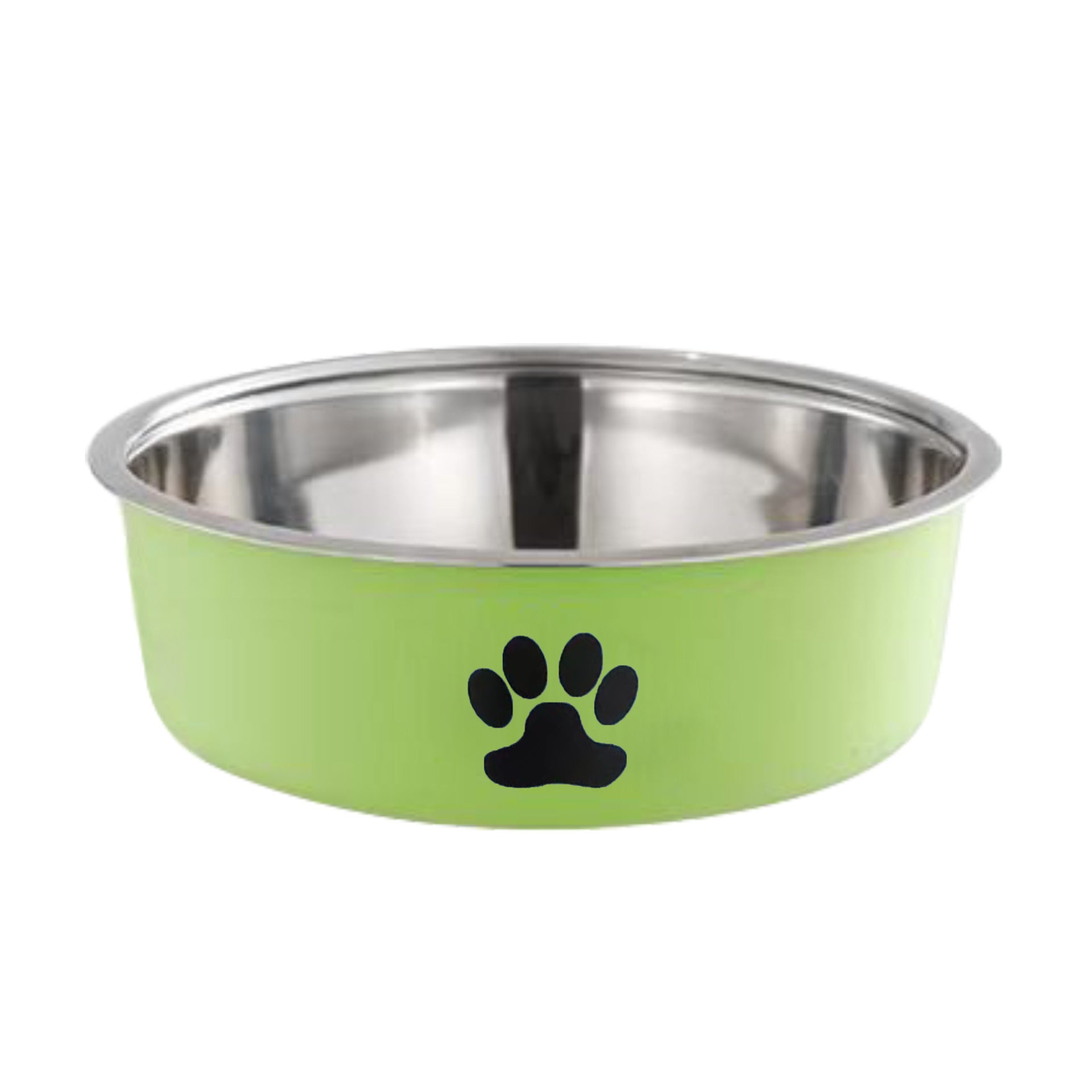 KFX-0361661 Double-Layer Stainless Steel Anti-Spill Pet Bowl - Small, Medium, Large Sizes in Various Colors