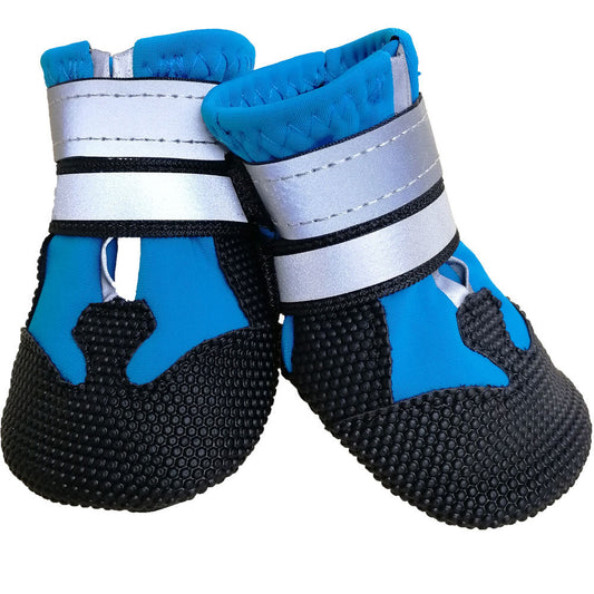 KFX-0362301 Waterproof Dog Shoes for Autumn and Winter - Slip-Resistant, Warm, and Wear-Resistant Footwear (4pcs)