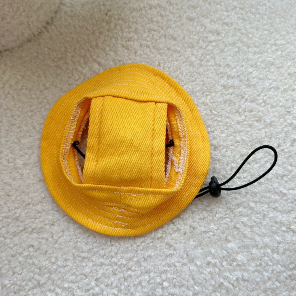KFX-0363069 Exposed Ears Pet Bucket Hat for Cats and Dogs – Sun Protection in Various Colors