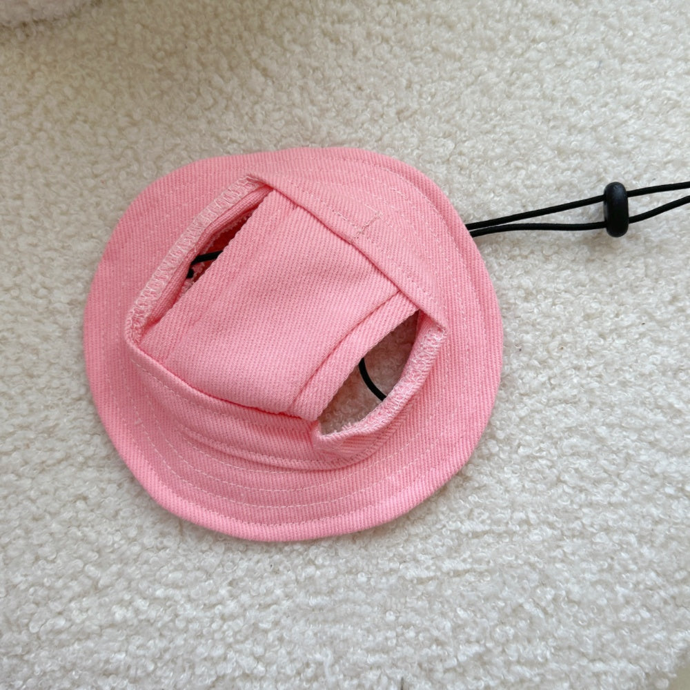 KFX-0363069 Exposed Ears Pet Bucket Hat for Cats and Dogs – Sun Protection in Various Colors