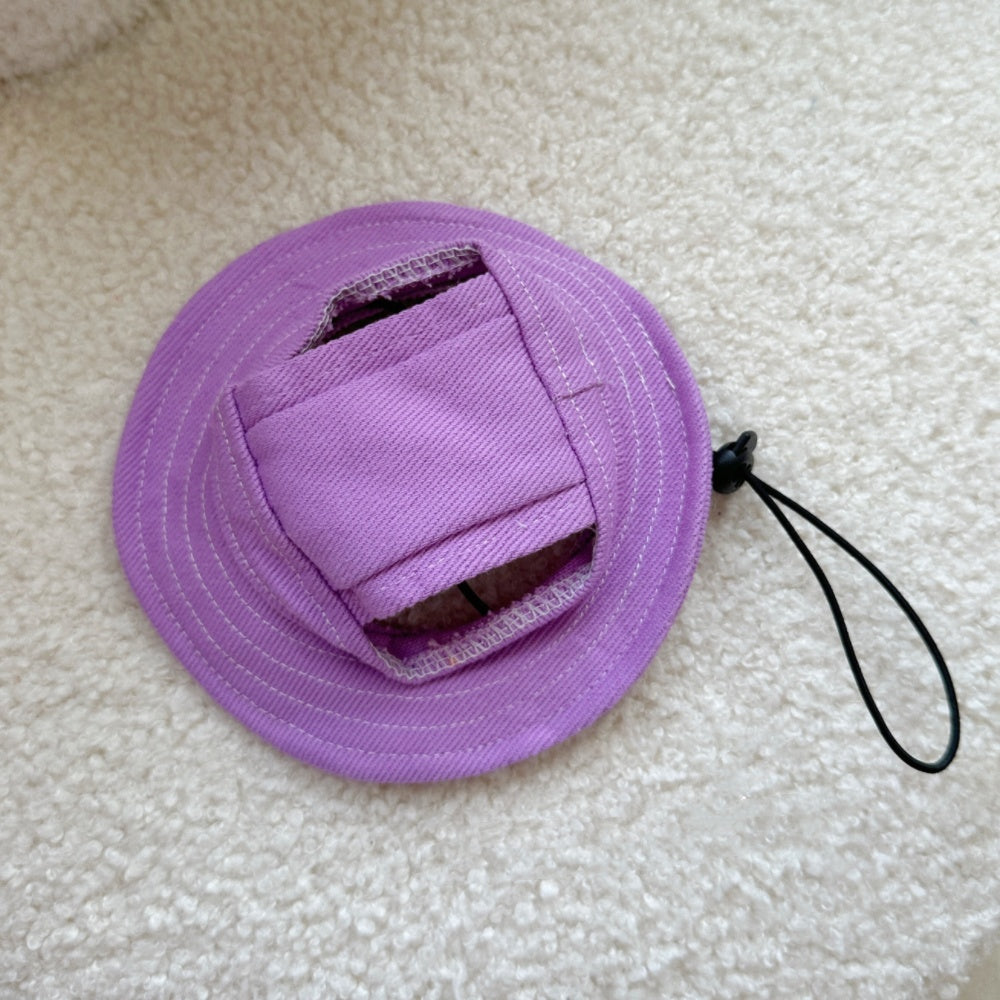 KFX-0363069 Exposed Ears Pet Bucket Hat for Cats and Dogs – Sun Protection in Various Colors