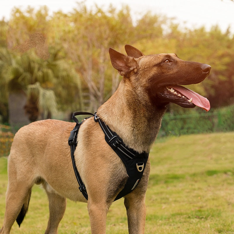 KFX-0364733 Camouflage Reflective Nylon Dog Chest Strap - Explosion-proof Design