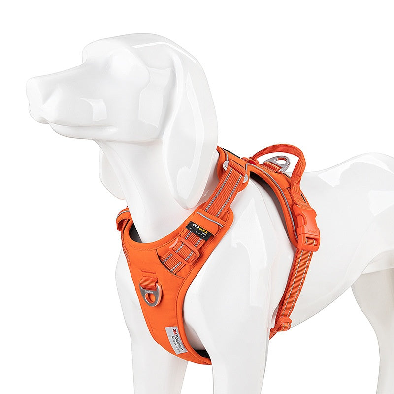 KFX-0364733 Camouflage Reflective Nylon Dog Chest Strap - Explosion-proof Design