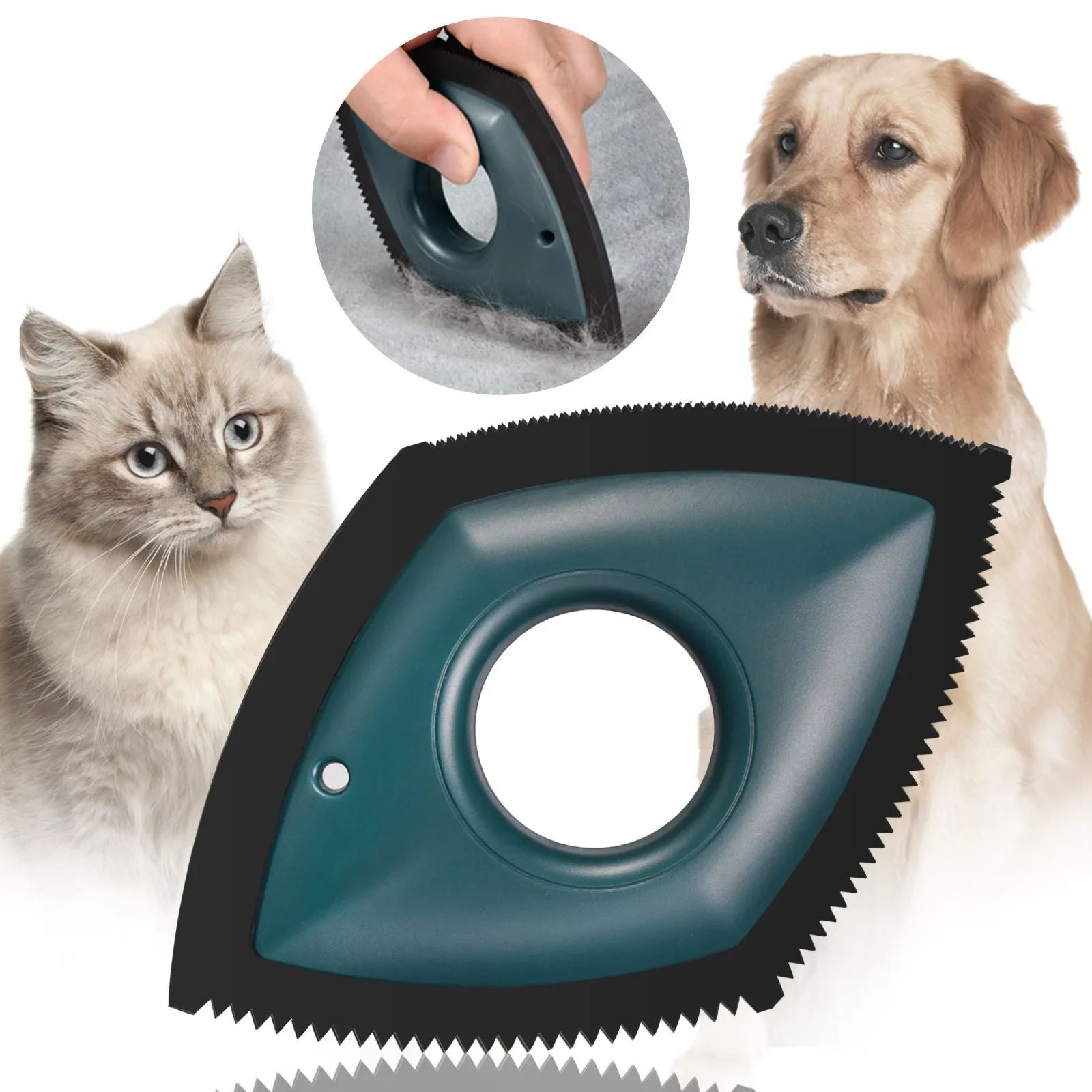 KFX-0367037 Pet Hair Remover for Easy Cat and Dog Fur Cleaning on Carpets, Sofas, and Cars