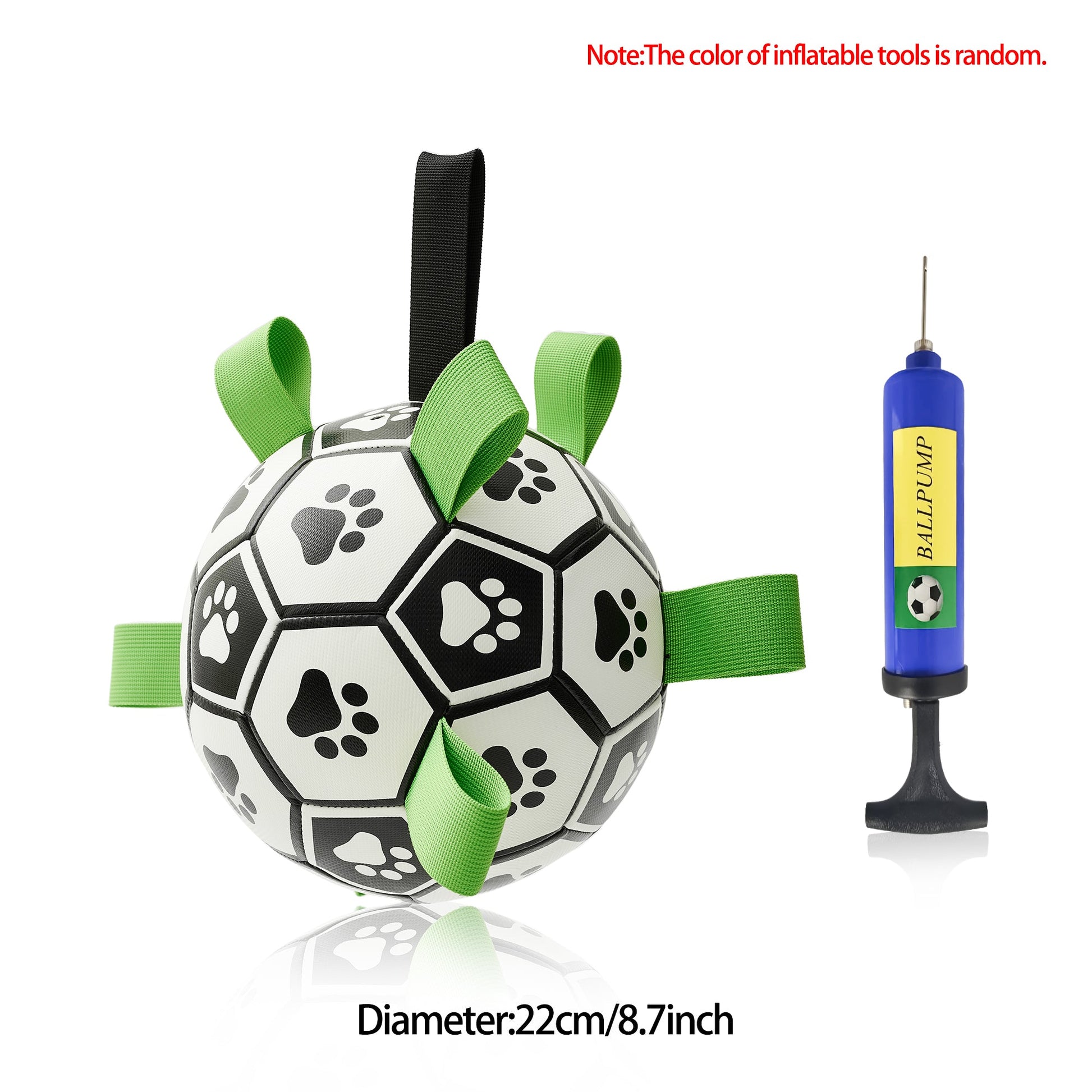 KFX-0368701 Interactive Inflatable Dog Soccer Ball Toy for Large Dogs - Safe & Durable Fetch Training Toy