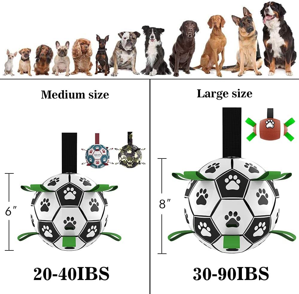 KFX-0368701 Interactive Inflatable Dog Soccer Ball Toy for Large Dogs - Safe & Durable Fetch Training Toy