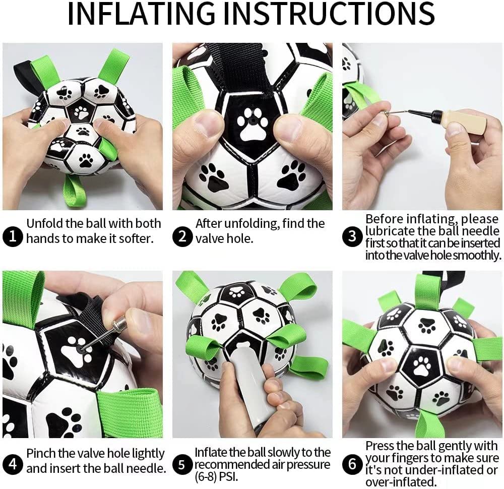 KFX-0368701 Interactive Inflatable Dog Soccer Ball Toy for Large Dogs - Safe & Durable Fetch Training Toy
