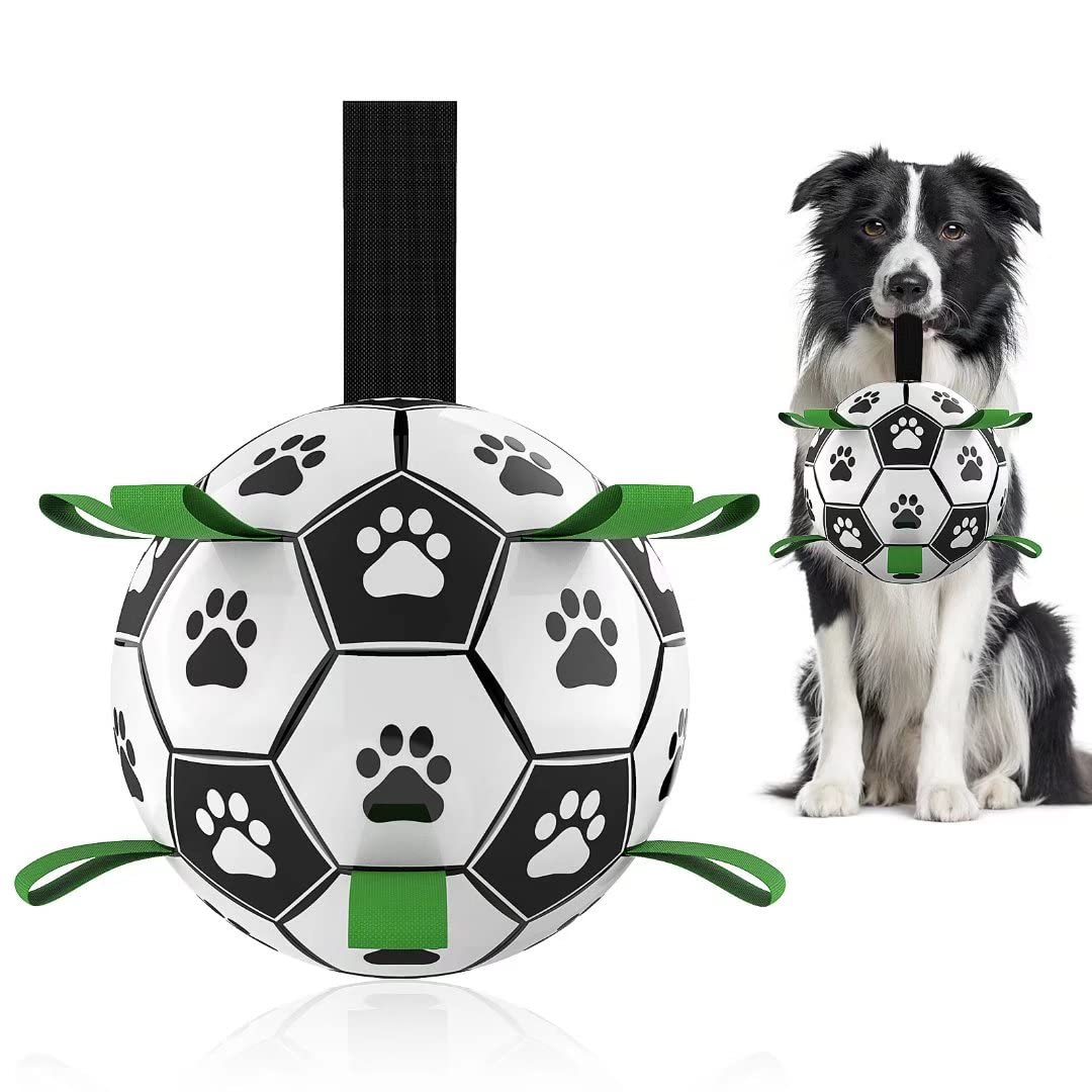 KFX-0368701 Interactive Inflatable Dog Soccer Ball Toy for Large Dogs - Safe & Durable Fetch Training Toy
