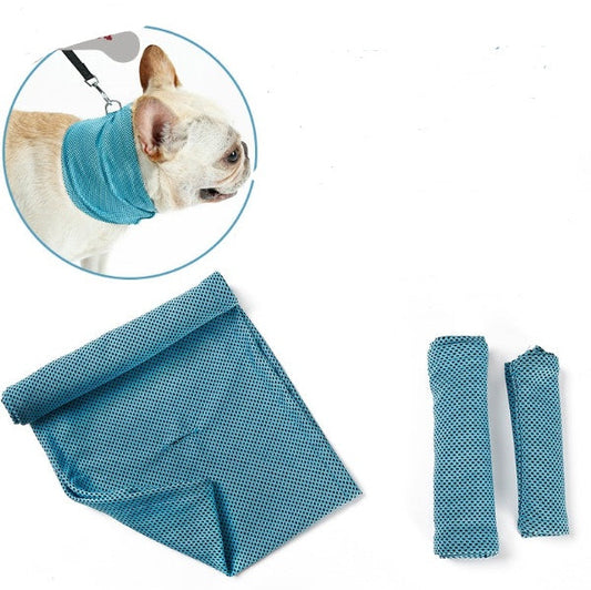 KFX-0368829 Cooling Pet Scarf with Leash Hole for Dogs and Cats - Absorbent and Lightweight Summer Accessory