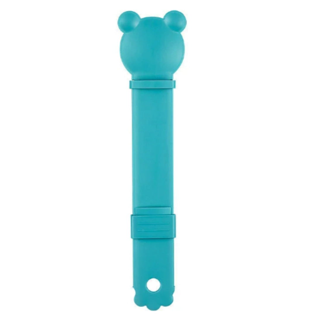 KFX-0372029 Cat Stick Feeder Squeezer with Bear Head Designs - Durable Plastic for Cats