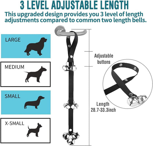 KFX-0374461 Adjustable Premium Dog Doorbell for Easy Potty Training - Durable Metal Bells for Enhanced Communication
