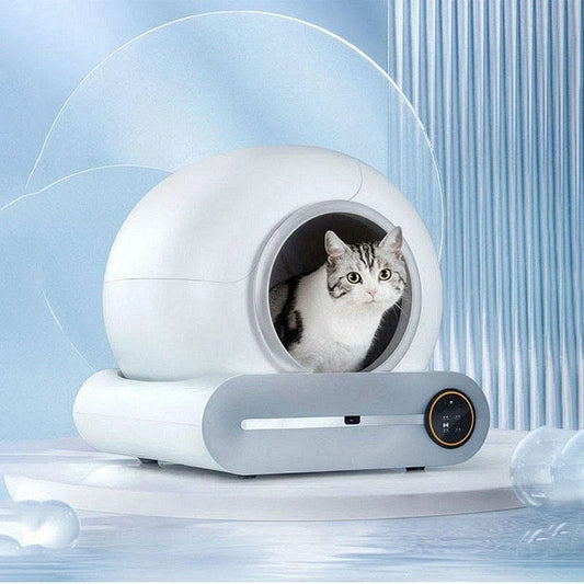 KFX-037459 Self-Cleaning Large Cat Litter Box with Multiple Sensors and Easy Access Cleaning