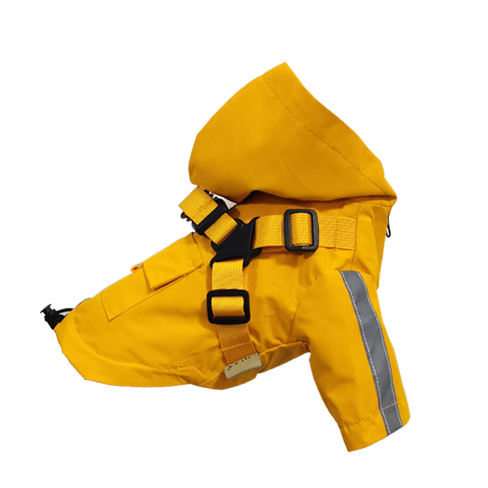 KFX-0375357 Reflective PU Pet Raincoat with Chest and Back Protection - Multiple Sizes Available