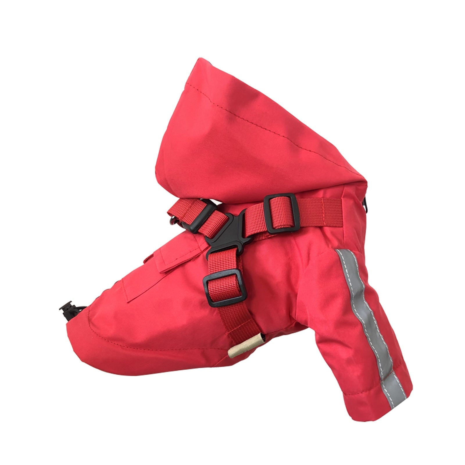KFX-0375357 Reflective PU Pet Raincoat with Chest and Back Protection - Multiple Sizes Available