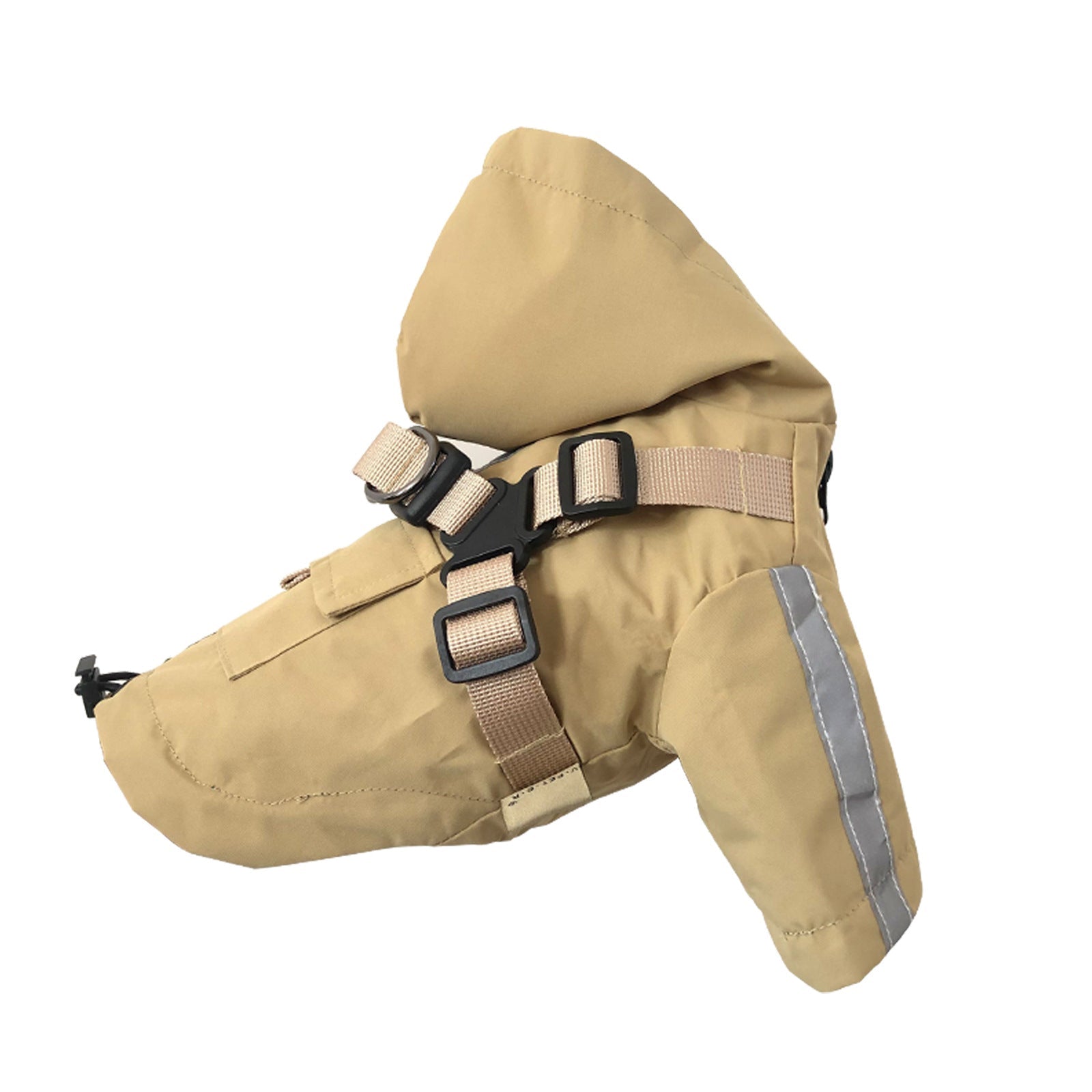 KFX-0375357 Reflective PU Pet Raincoat with Chest and Back Protection - Multiple Sizes Available