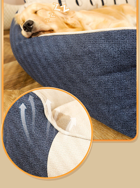 KFX-0377021 Four Seasons Universal Dog Bed - Removable and Washable with High Backrest, Multiple Sizes Available