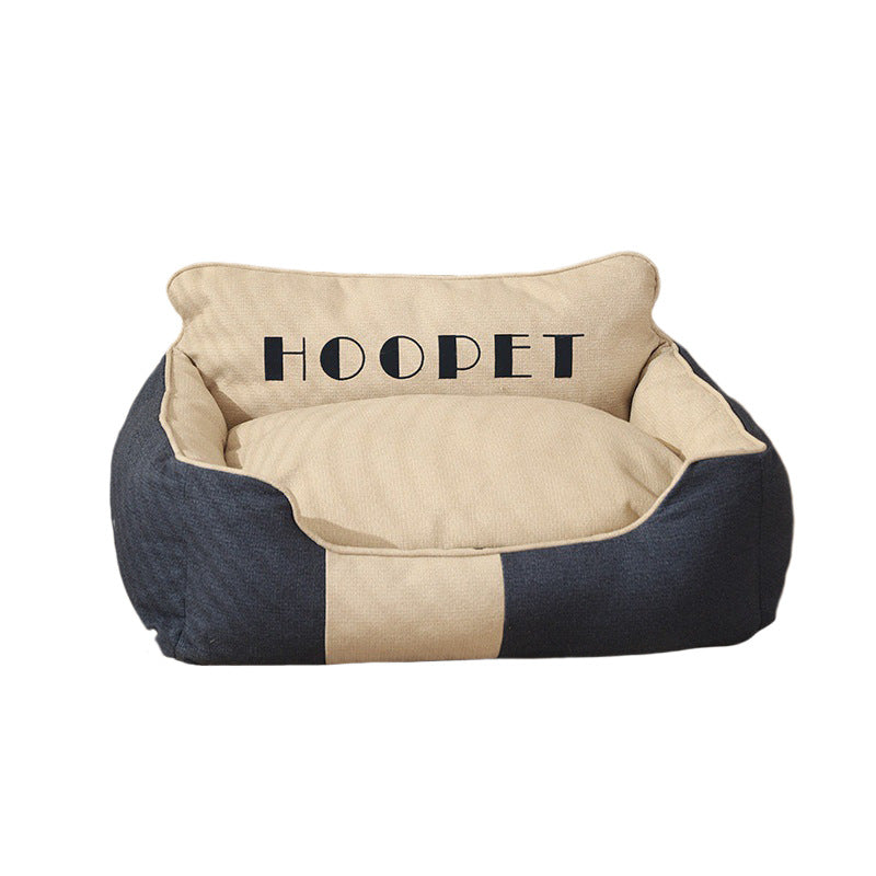 KFX-0377021 Four Seasons Universal Dog Bed - Removable and Washable with High Backrest, Multiple Sizes Available