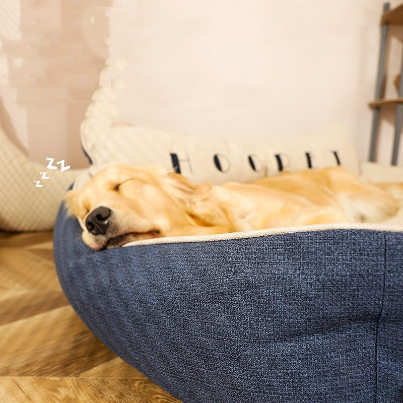 KFX-0377021 Four Seasons Universal Dog Bed - Removable and Washable with High Backrest, Multiple Sizes Available