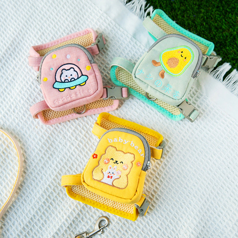 KFX-0378429 Cat Traction Rope in Green Avocado, Yellow Bear, and Pink Astronaut Styles, Available in Size S and M