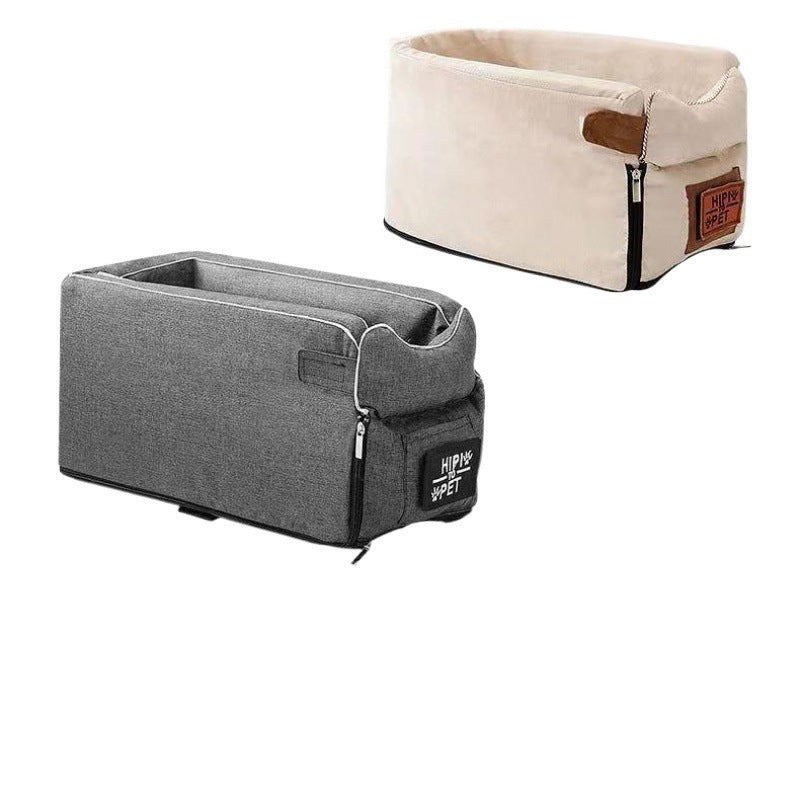 KFX-0381757 Gray Portable Urine-proof Car Seat Kennel for Small Dogs