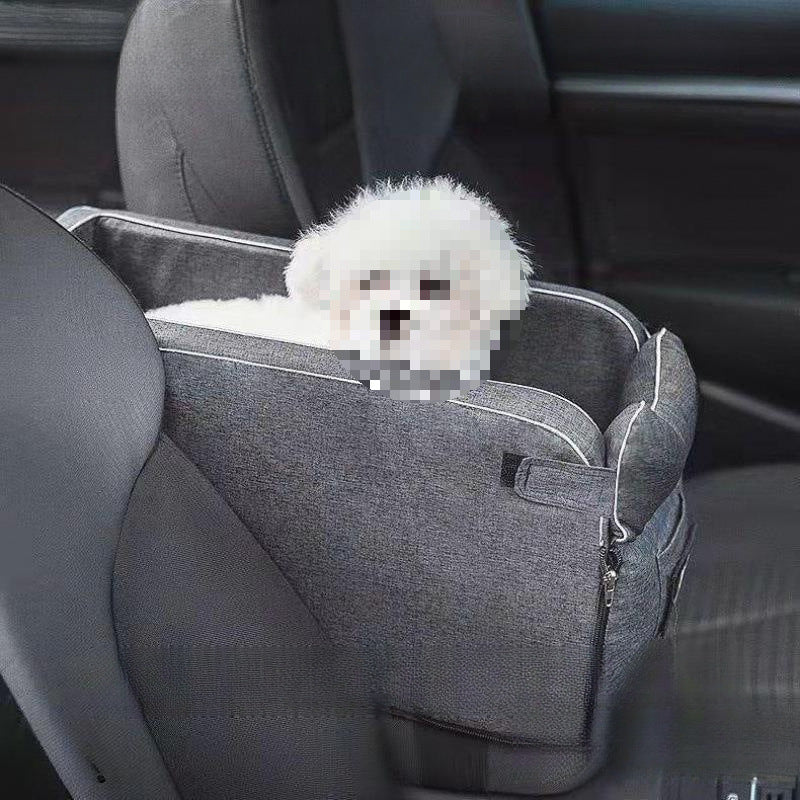 KFX-0381757 Gray Portable Urine-proof Car Seat Kennel for Small Dogs