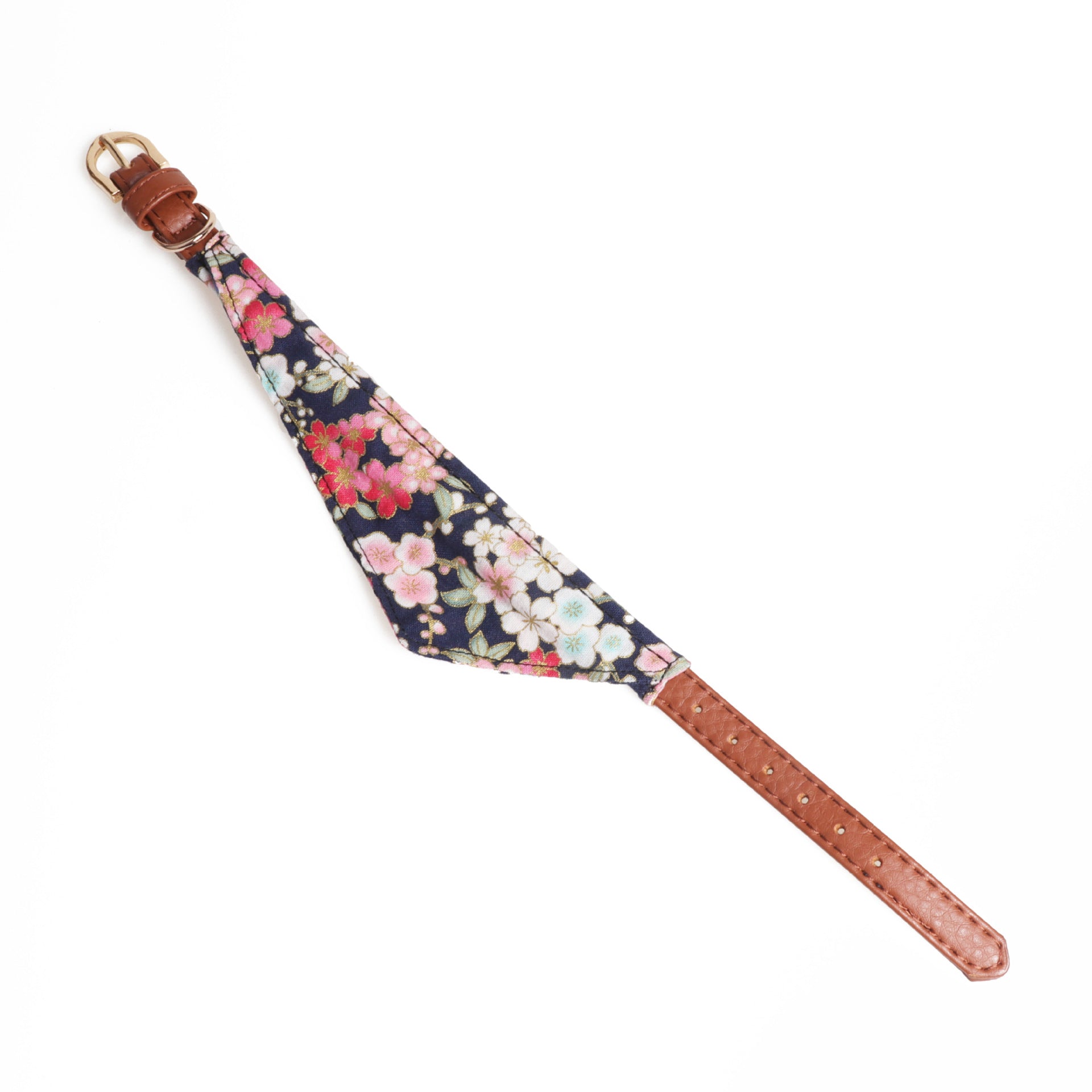 KFX-0382525 Japanese Princess Style PU Dog Collar and Leash Set for Pets