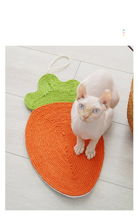 KFX-0382909 Watermelon & Carrot Cat Scratch Pad - Sisal Claw Board for Furniture Protection