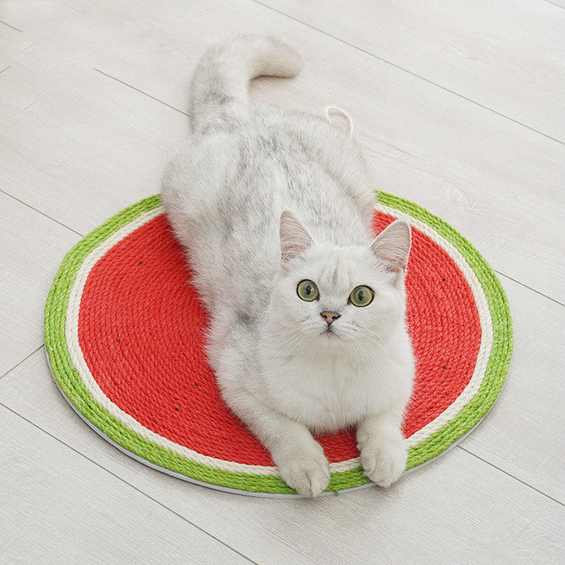 KFX-0382909 Watermelon & Carrot Cat Scratch Pad - Sisal Claw Board for Furniture Protection