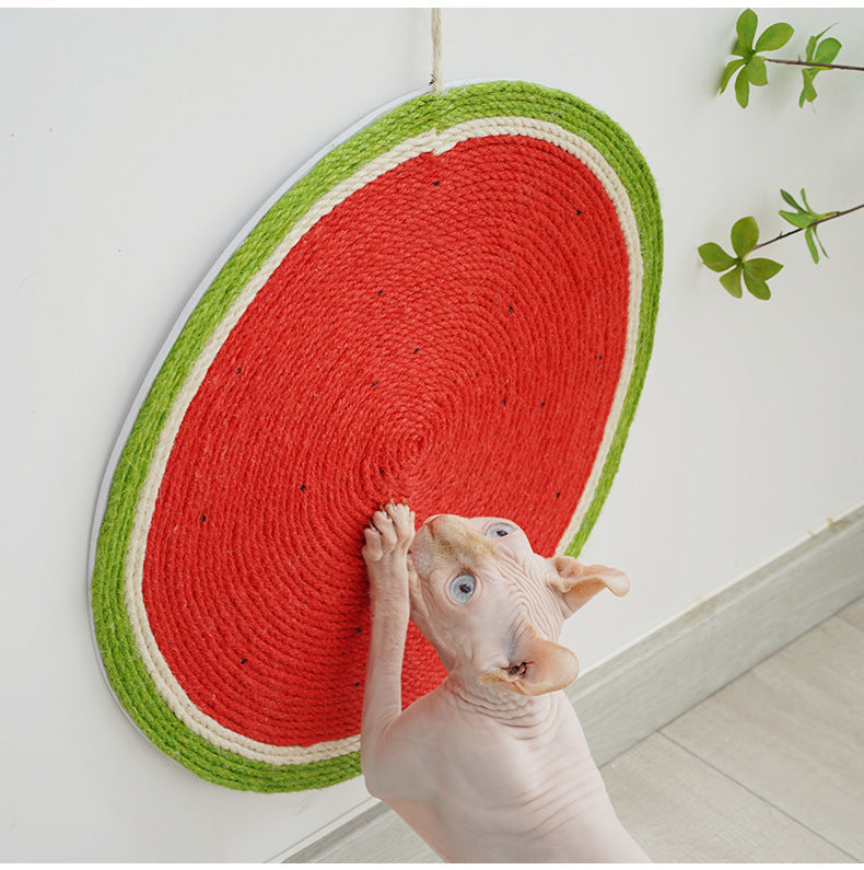 KFX-0382909 Watermelon & Carrot Cat Scratch Pad - Sisal Claw Board for Furniture Protection
