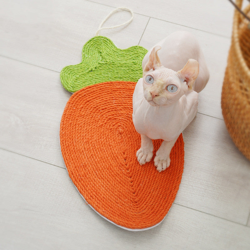 KFX-0382909 Watermelon & Carrot Cat Scratch Pad - Sisal Claw Board for Furniture Protection