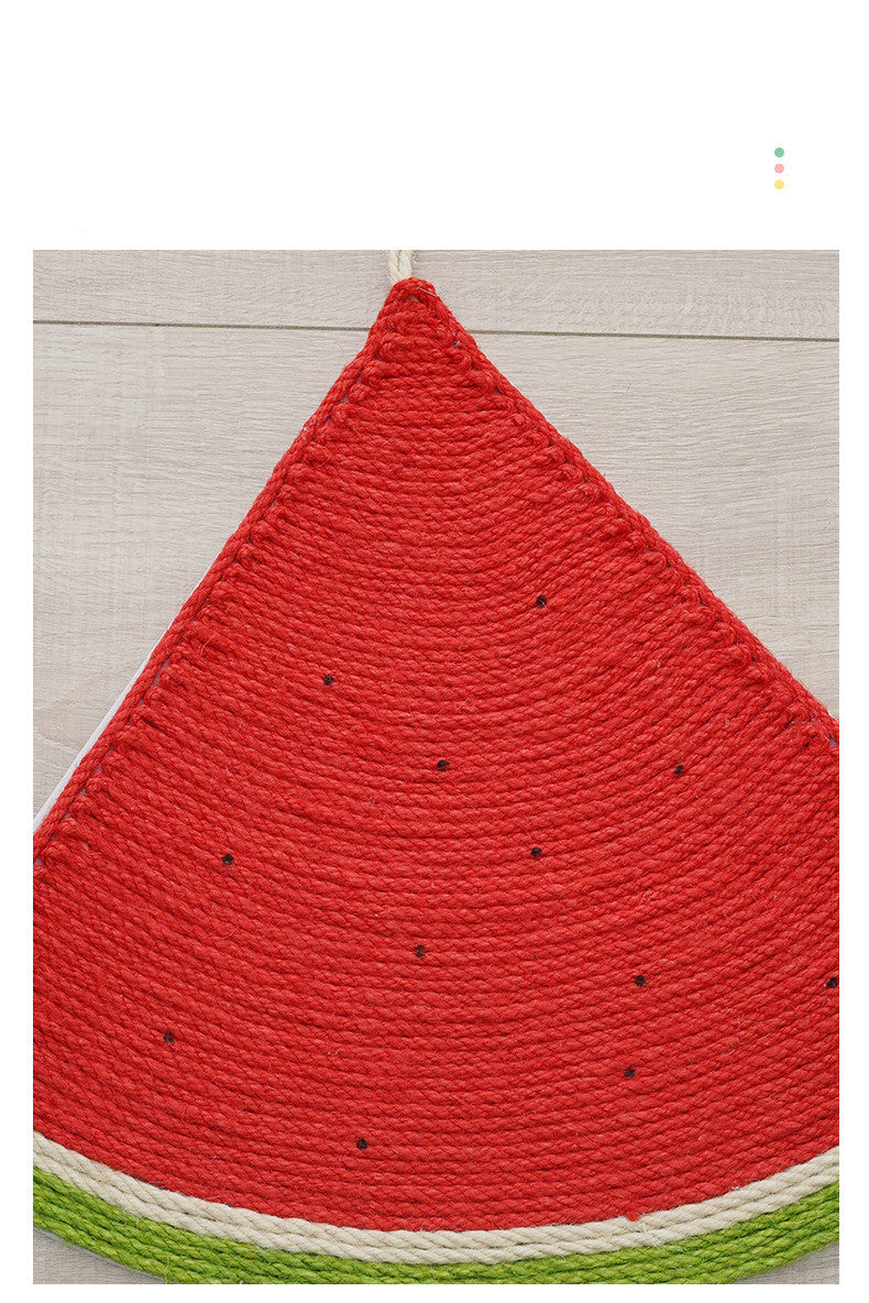 KFX-0382909 Watermelon & Carrot Cat Scratch Pad - Sisal Claw Board for Furniture Protection