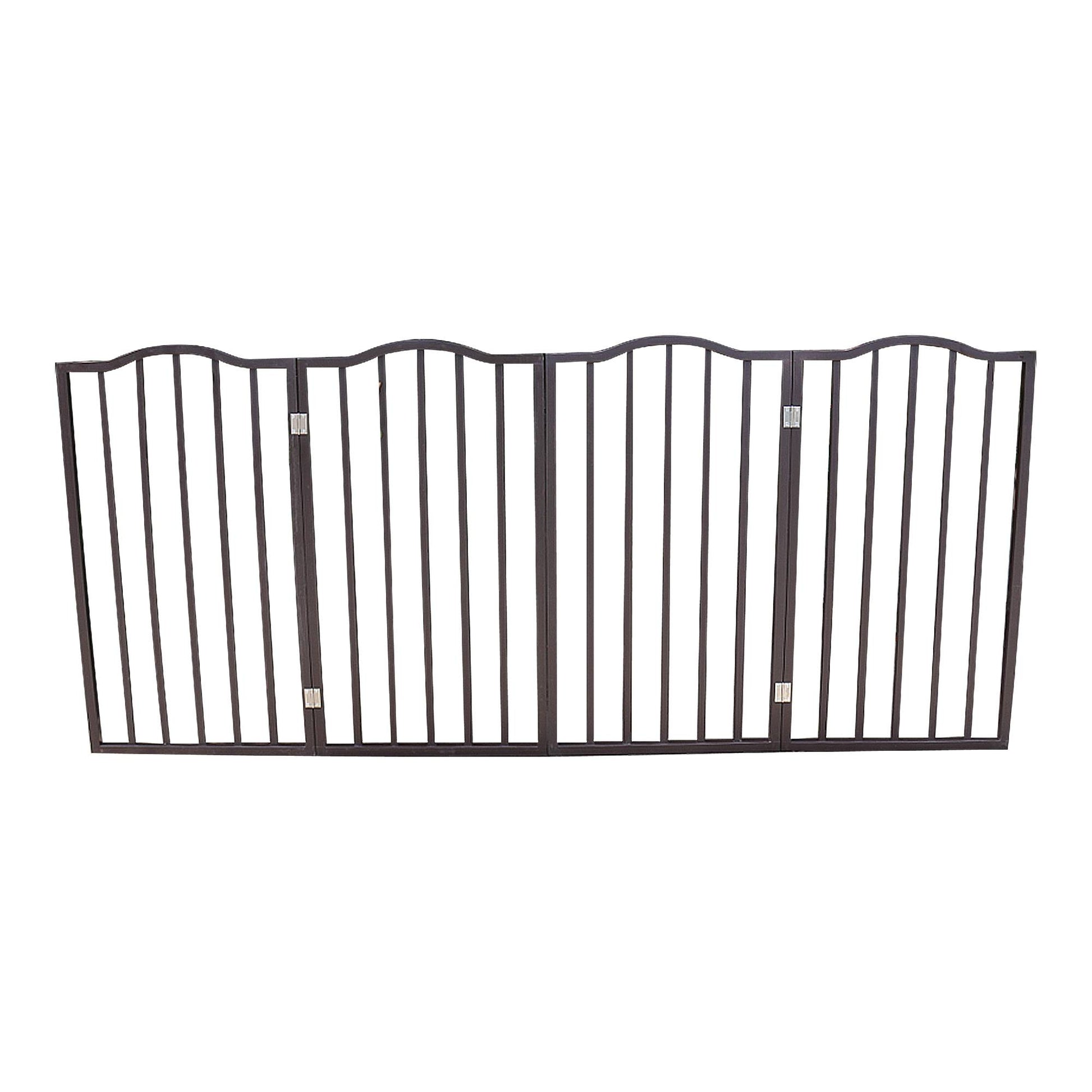 KFX-0384317 Folding Wooden Pet Gate for Doorways and Stairs - Stylish and Easy to Store