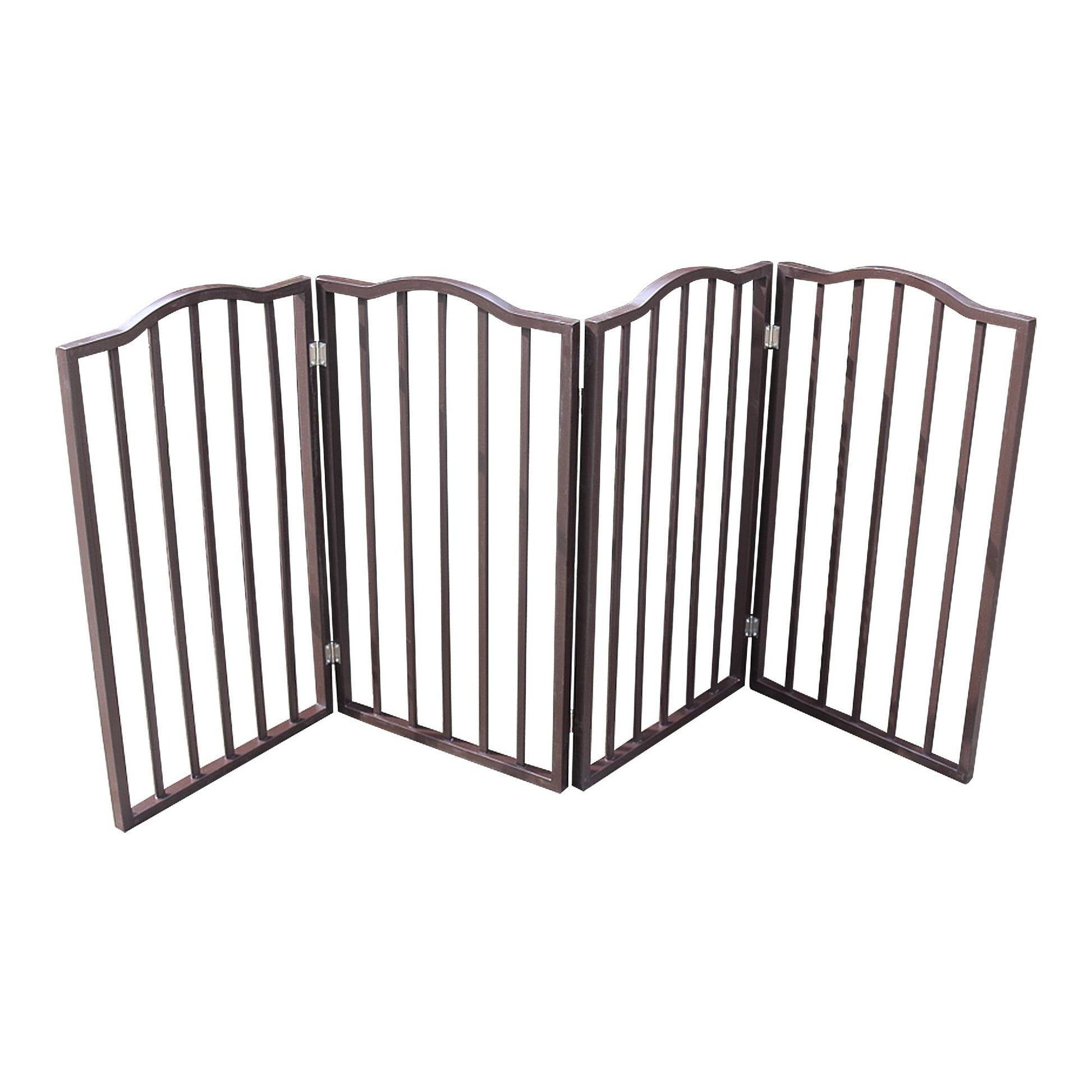 KFX-0384317 Folding Wooden Pet Gate for Doorways and Stairs - Stylish and Easy to Store