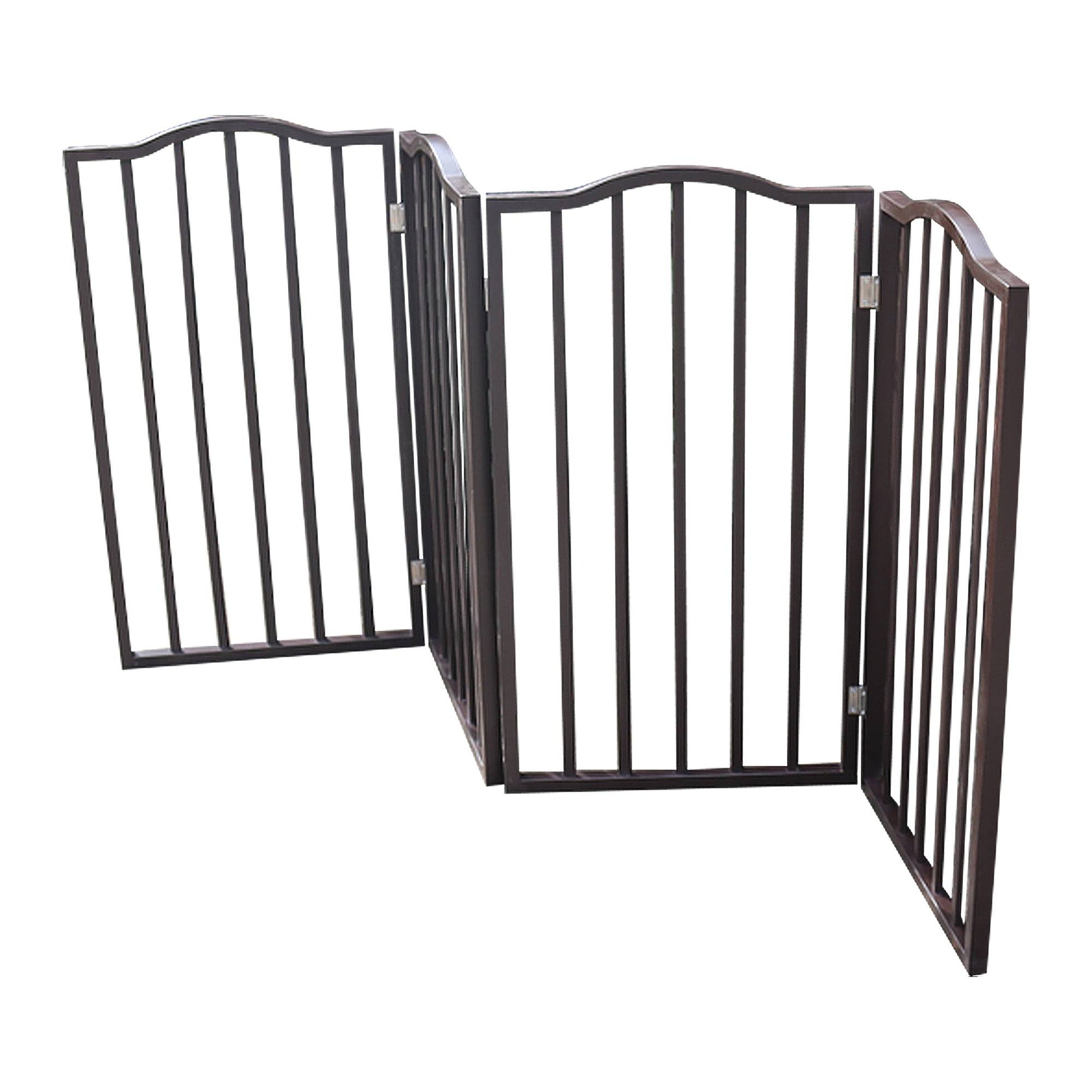 KFX-0384317 Folding Wooden Pet Gate for Doorways and Stairs - Stylish and Easy to Store