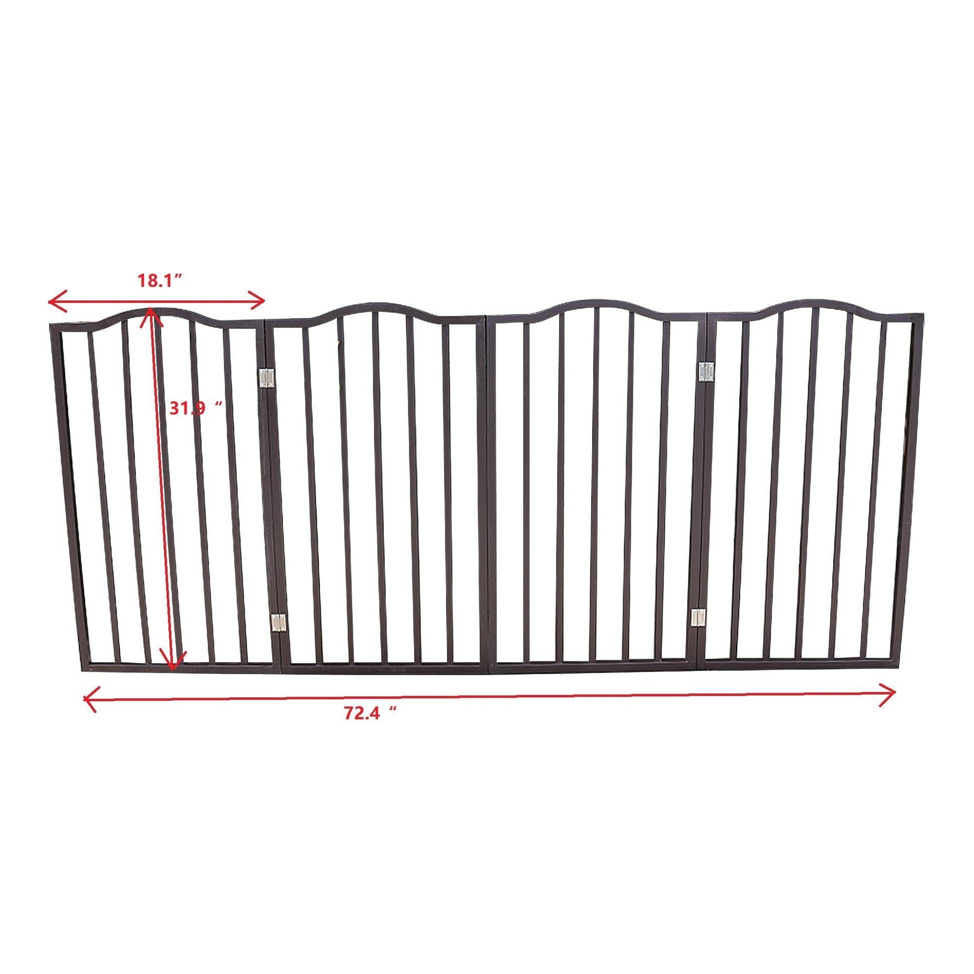KFX-0384317 Folding Wooden Pet Gate for Doorways and Stairs - Stylish and Easy to Store
