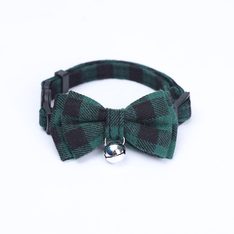 KFX-0384701 Charming Bow Knot Pet Collar with Bell for Cats and Small Dogs - Stylish and Soft Velvet Design