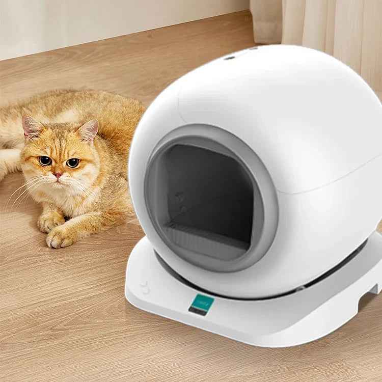 KFX-038611 Extra Large 65L Smart Cat Litter Box with Ion Purification and Easy Clean Features