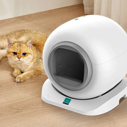 KFX-038611 Extra Large 65L Smart Cat Litter Box with Ion Purification and Easy Clean Features