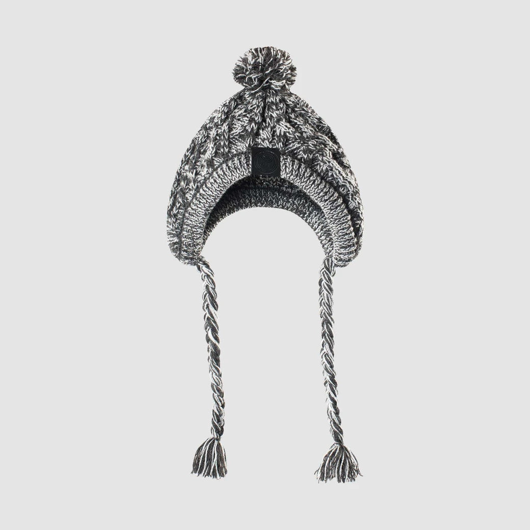 KFX-0387517 Warm and Windproof Fluffy Dog Knitting Hat - Acrylic Fashion Style in Pink and Gray