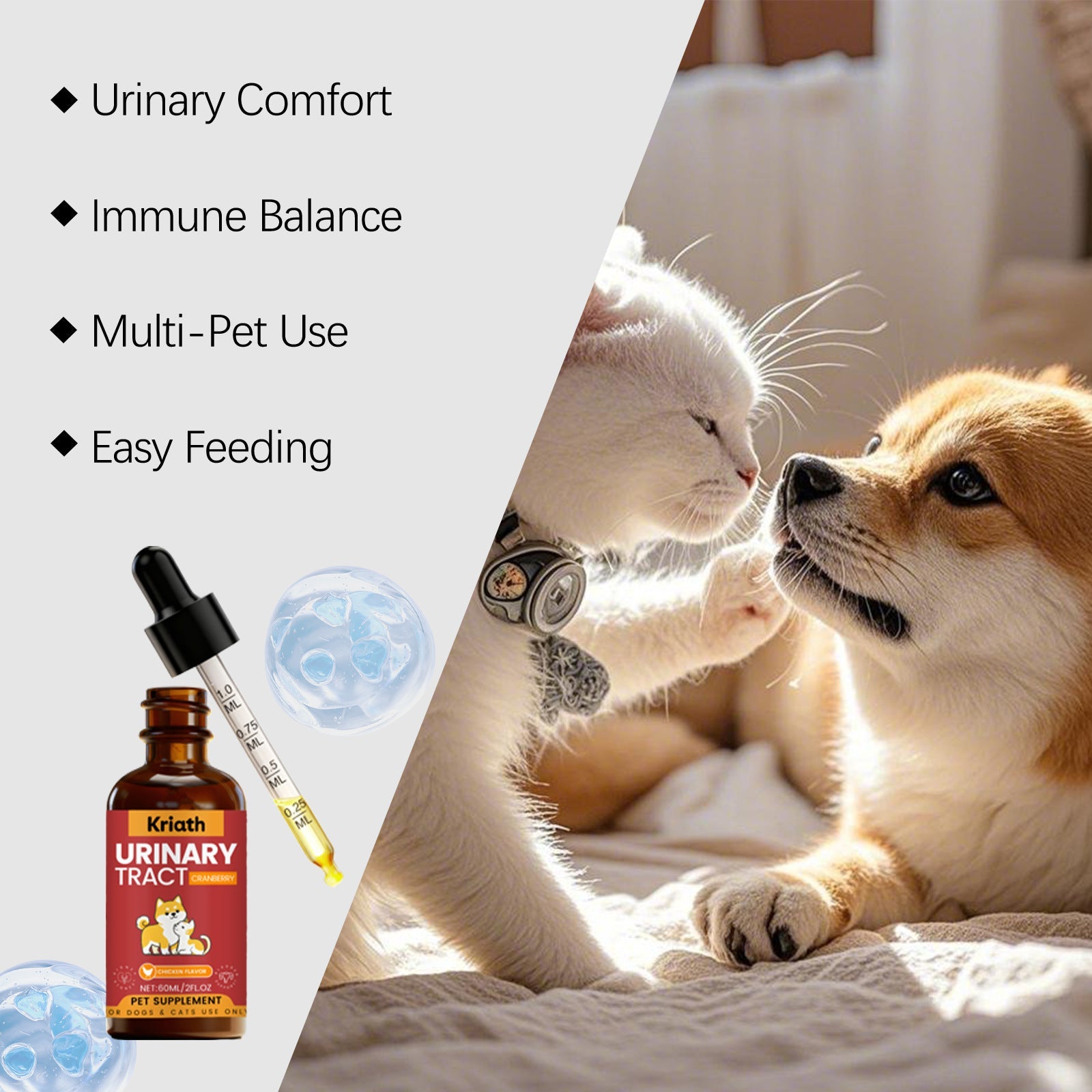 KFX-0388541 Urinary Care Soothing Drops for Cats and Dogs with Cranberry & Pumpkin Seed Extract