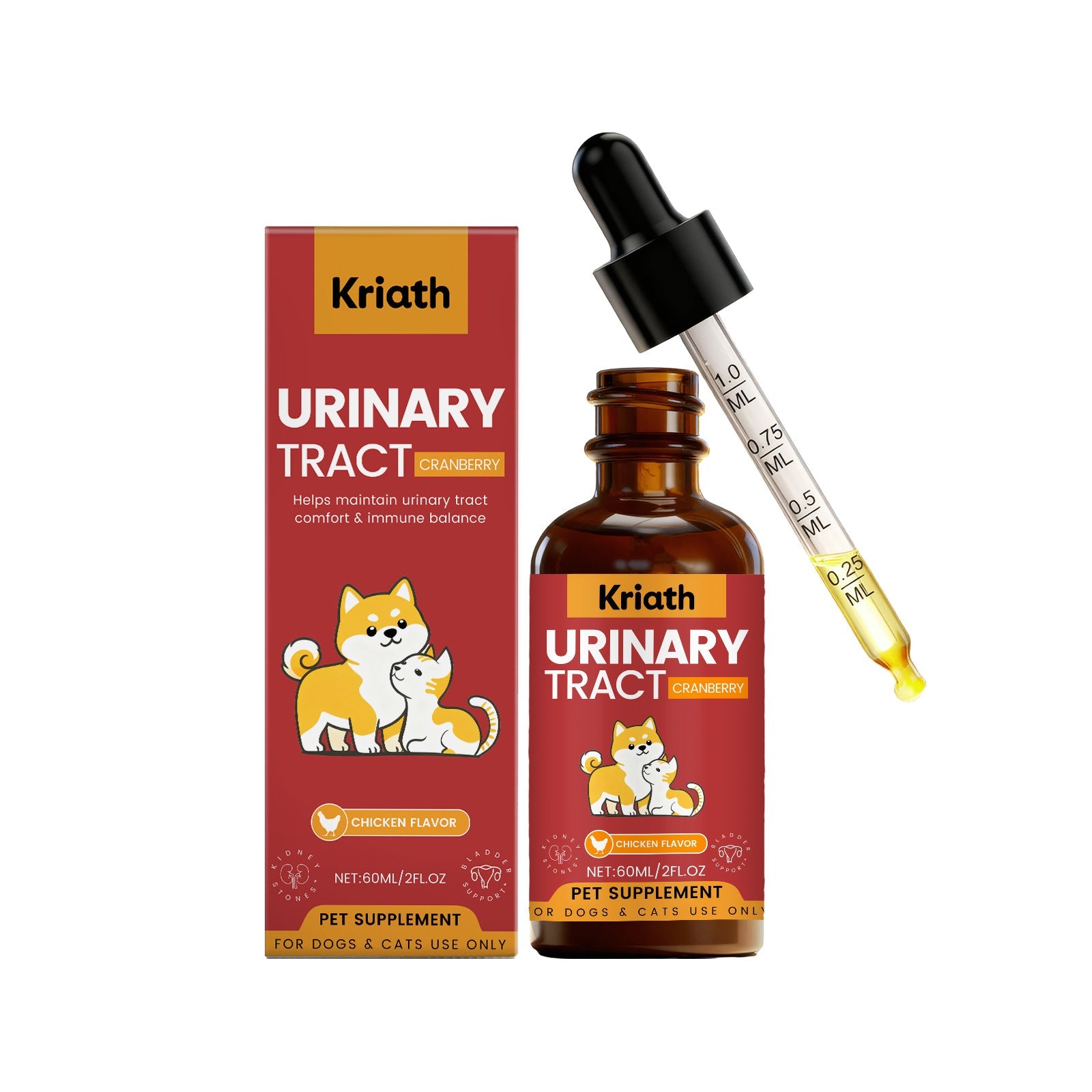 KFX-0388541 Urinary Care Soothing Drops for Cats and Dogs with Cranberry & Pumpkin Seed Extract
