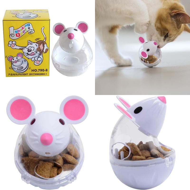 KFX-0388669 Beige and Pink Automatic Food Leakage Pet Toy – 7x5cm ABS Material