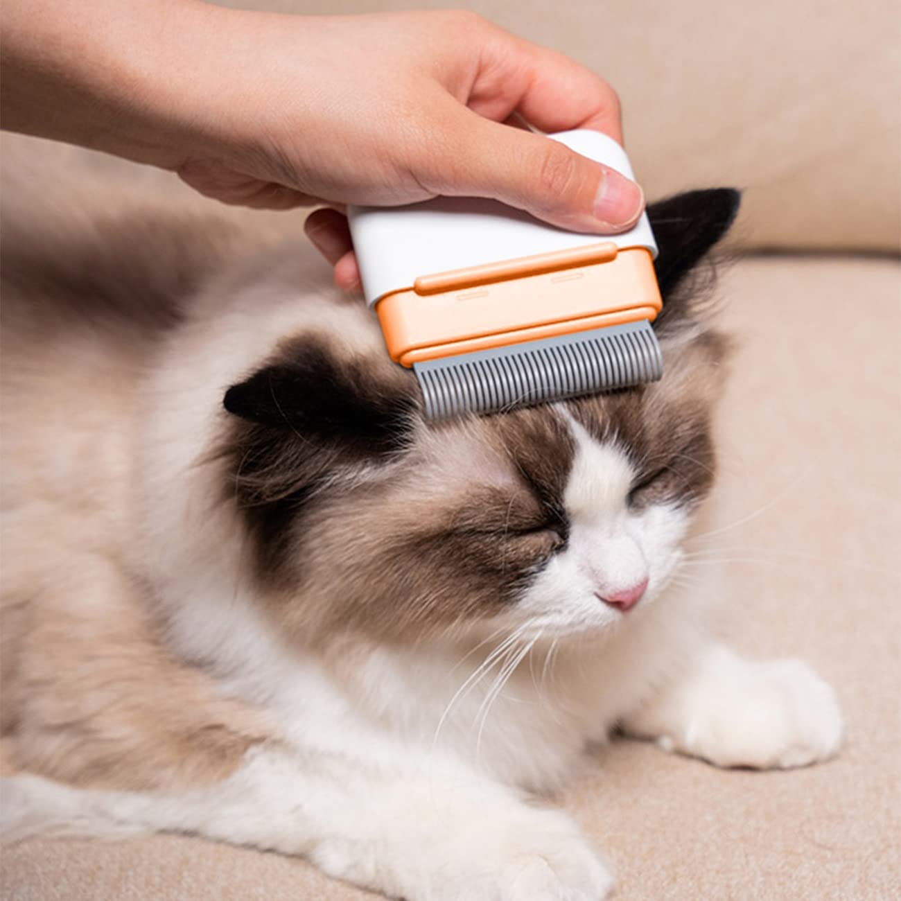 KFX-0389949 Double-Sided Grooming Comb for Cats and Dogs - Deshedding Brush for Short and Long Haired Pets