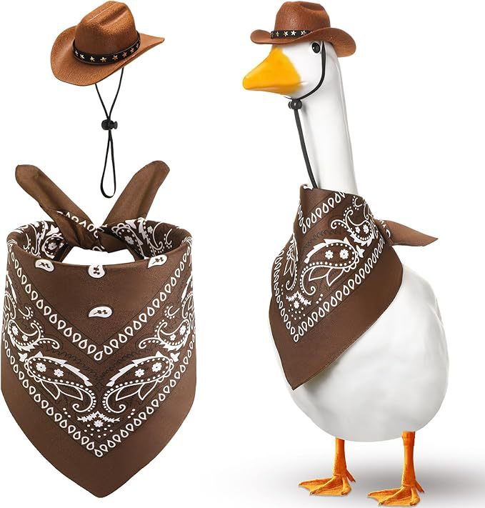 KFX-0390845 Monochrome Denim Cowboy Hat and Drool Towel Set for All Seasons
