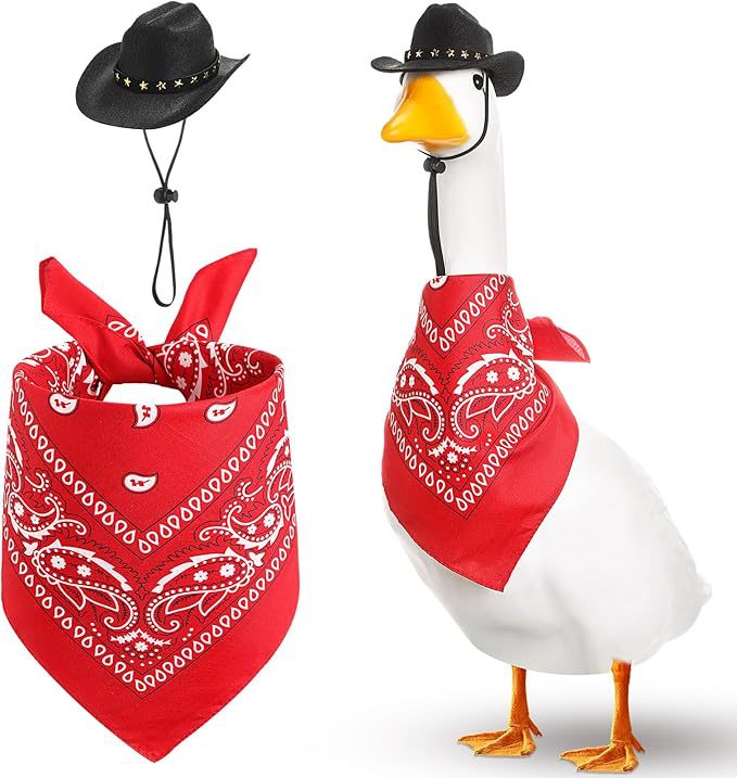KFX-0390845 Monochrome Denim Cowboy Hat and Drool Towel Set for All Seasons