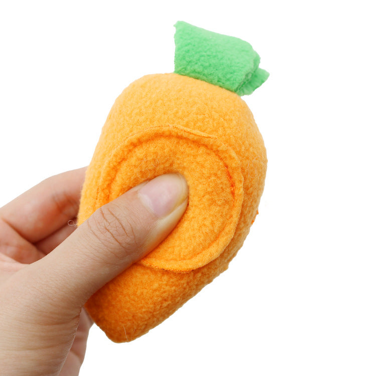 KFX-0393277 Interactive Carrot Toy for Pets - Dog, Cat, and Rabbit Food-Finding Game with Sound