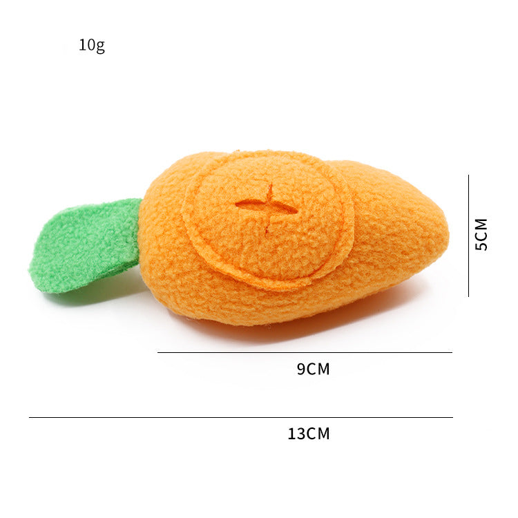 KFX-0393277 Interactive Carrot Toy for Pets - Dog, Cat, and Rabbit Food-Finding Game with Sound