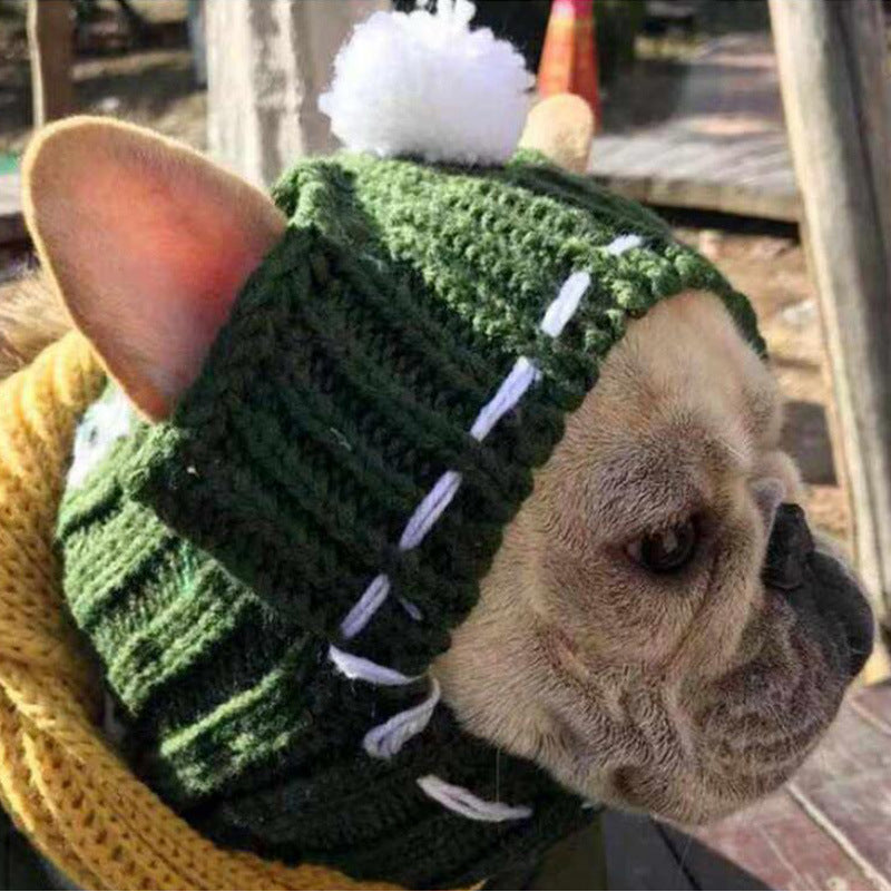 KFX-0394813 Casual Acrylic Dog Hat for All Seasons - One Size Fits Most