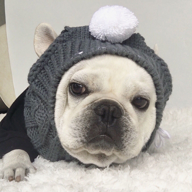 KFX-0394813 Casual Acrylic Dog Hat for All Seasons - One Size Fits Most