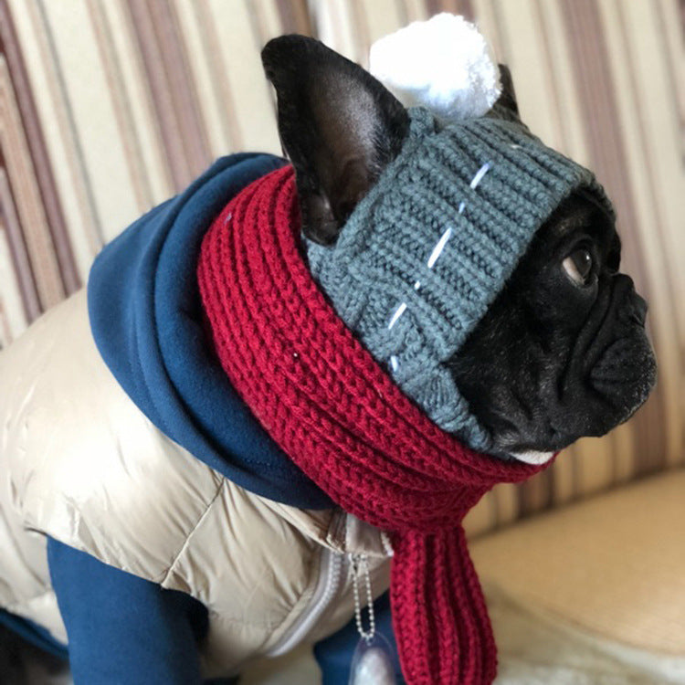 KFX-0394813 Casual Acrylic Dog Hat for All Seasons - One Size Fits Most